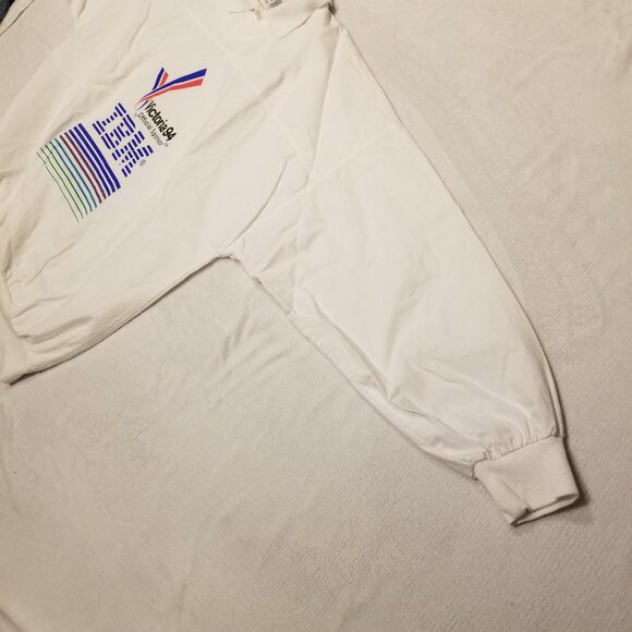 Vintage 90's White Collared Polo Sweater IBM Victoria 94 Wilson Sport Cotton L - Picture 11 of 14